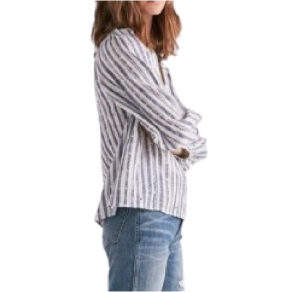 Lucky Brand striped poet blouse NWOT size M - Picture 3 of 11